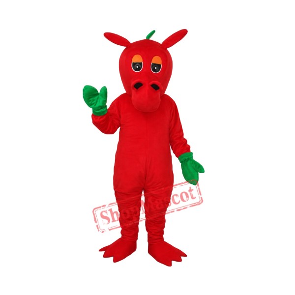Flower Red Dragon Mascot Adult Costume Free Shipping Flower Red Dragon Mascot Adult Costume Free Shipping