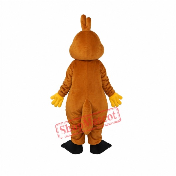 Golden Brown Dinosaur Mascot Adult Costume Free Shipping