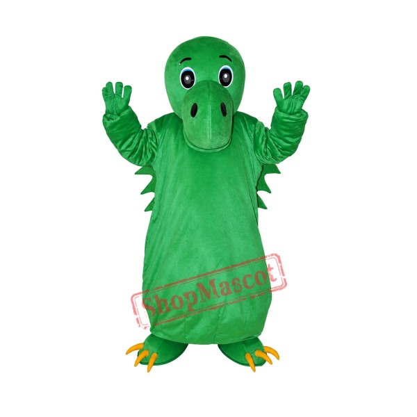 Green Chinese Dinosaur Adult Mascot Costume Free Shipping