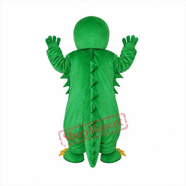 Green Chinese Dinosaur Adult Mascot Costume Free Shipping