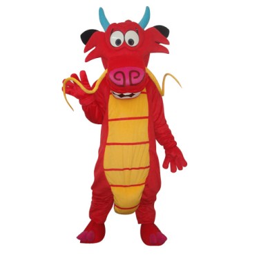 Red Mushu Mascot Adult Costume Free Shipping