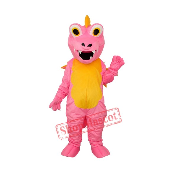 Pink Long Thorn Dragon Mascot Adult Costume Free Shipping Pink Long Thorn Dragon Mascot Adult Costume Free Shipping