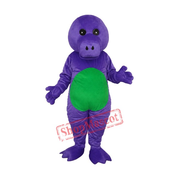 Purple Dinosaur Mascot Adult Costume Free Shipping