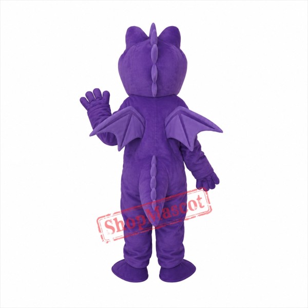 Purple Thorn Dragon Mascot Adult Costume Free Shipping
