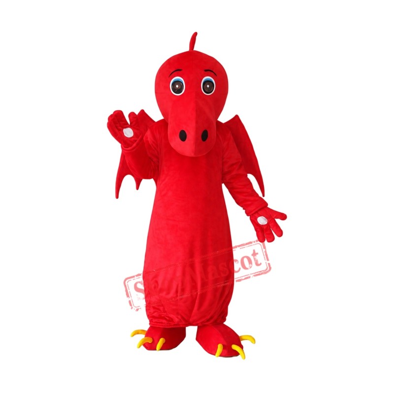 Red Chinese Dragon Mascot Adult Costume Free Shipping Red Chinese Dragon Mascot Adult Costume Free Shipping