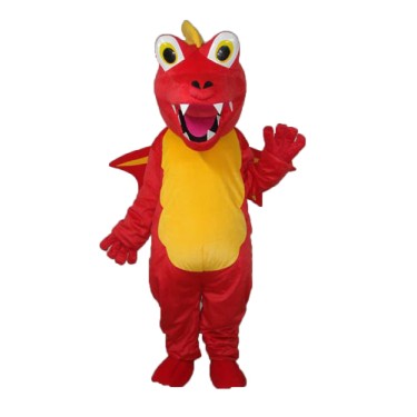 Red Thorn Dragon Mascot Adult Costume Free Shipping