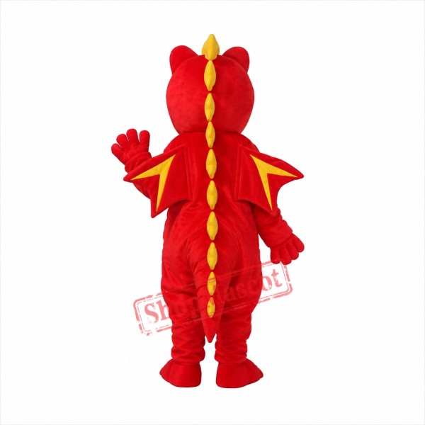 Red Thorn Dragon Mascot Adult Costume Free Shipping