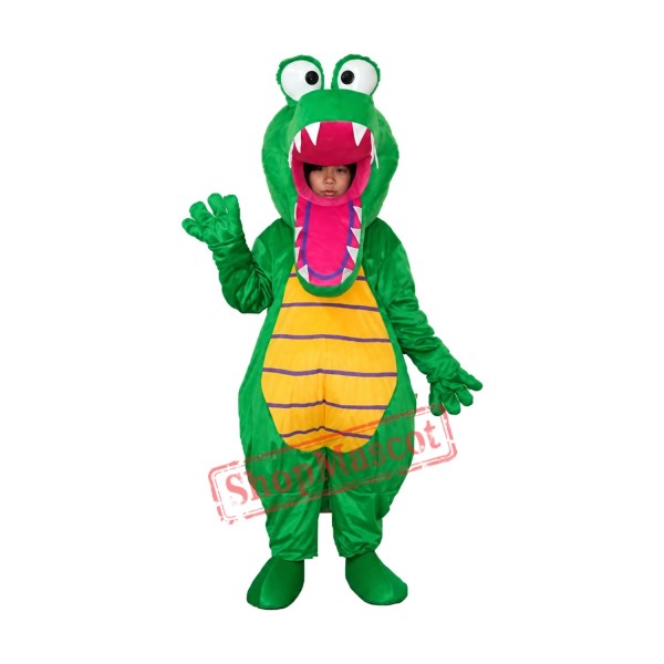 Open Mouth Crocodile Mascot Adult Costume Free Shipping