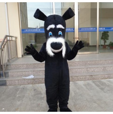 Black Dog Mascot Costume Cartoon Free Shipping
