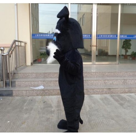 Black Dog Mascot Costume Cartoon Free Shipping