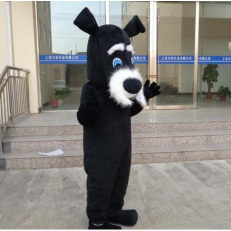 Black Dog Mascot Costume Cartoon Free Shipping