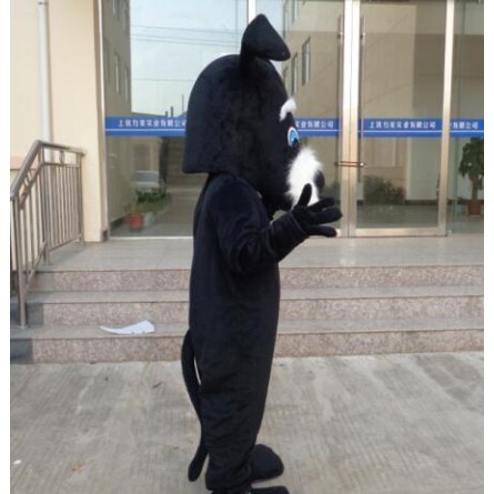 Black Dog Mascot Costume Cartoon Free Shipping