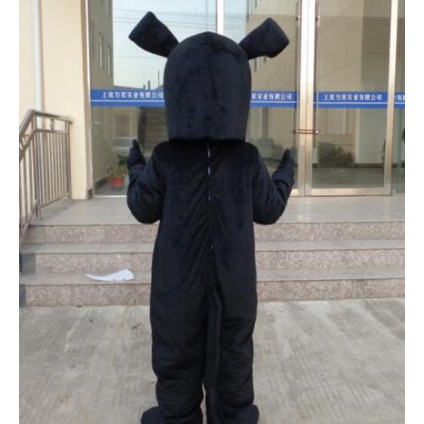 Black Dog Mascot Costume Cartoon Free Shipping