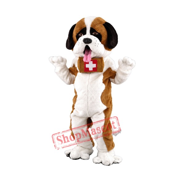 St. Bernard Dog Costume Mascot Free Shipping