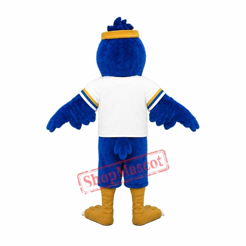 Blue Falcon Mascot Costume Character Eagle Bird Free Shipping