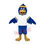 Blue Falcon Mascot Costume Character Eagle Bird Free Shipping