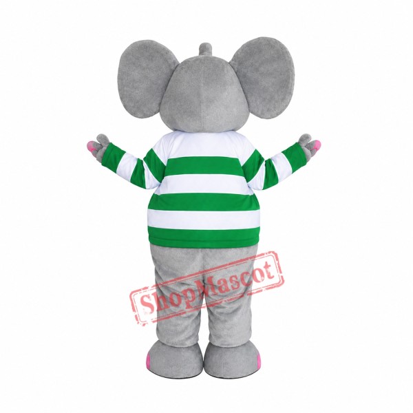 Gray & Pink Elephant Mascot Costume Cartoon Costum Free Shipping