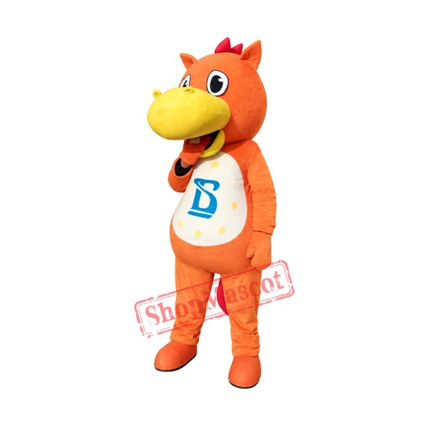 Orange Hippo Mascot Costume Free Shipping