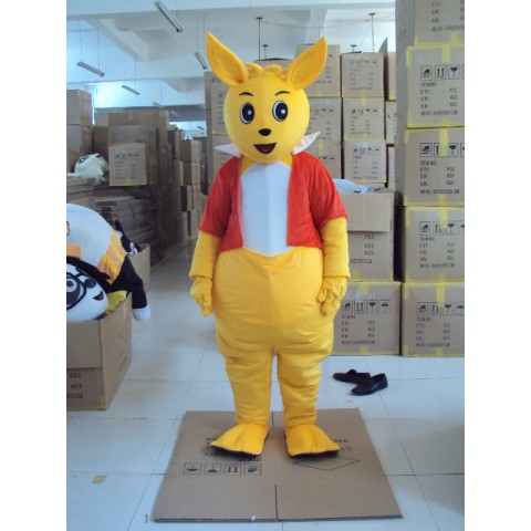 Yellow Kangaroo Mascot Costume Free Shipping