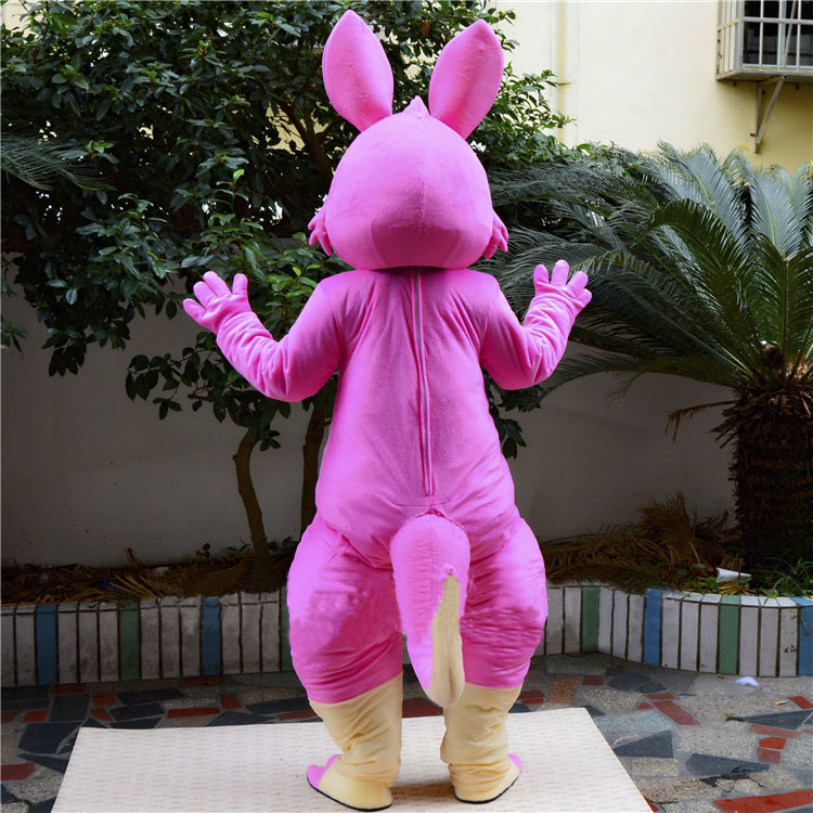 Pink Cartoon Kangaroo Mascot Costume Free Shipping