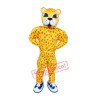 Yellow Panther Mascot Costume Leopard Free Shipping