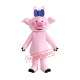 Character Adult cute pink pig Mascot Costume Free Shipping