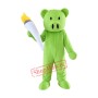 Green Pig Mascot Costume Adult Costume Free Shipping