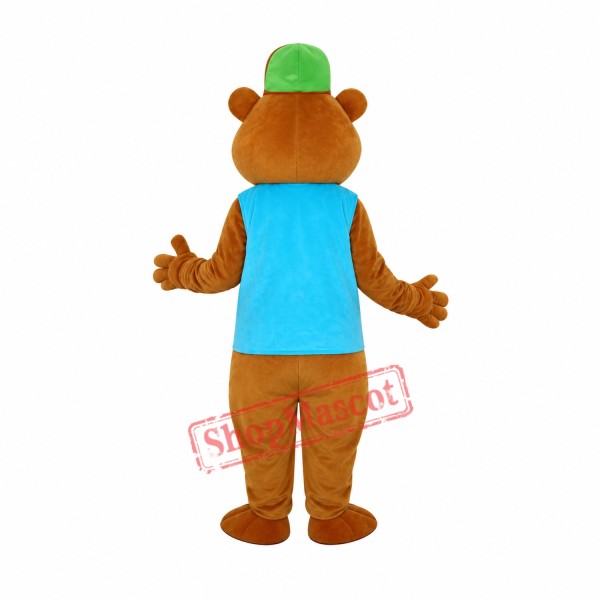 Brown Beaver W Big Tail Mascot Costume Brown Beaver W Big Tail Mascot Costume