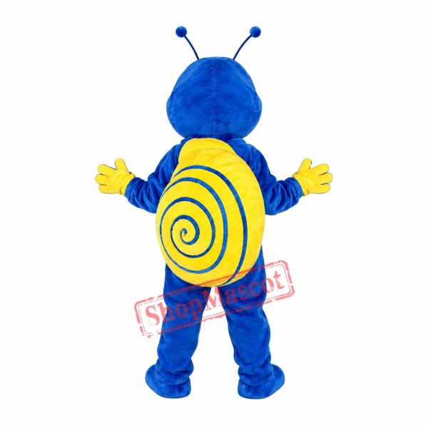 Blue Snail Mascot Costume