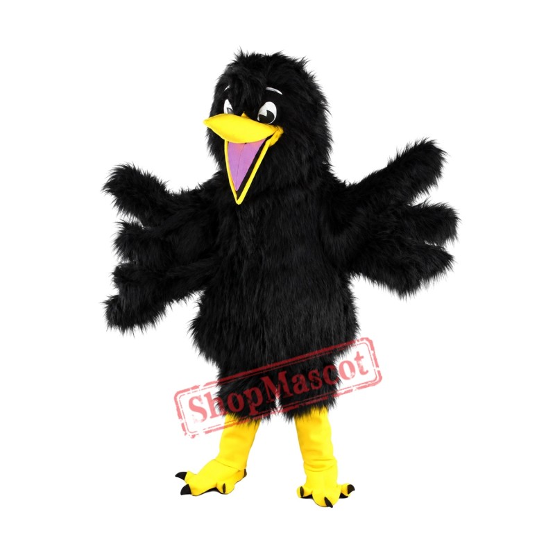 Black Bird Mascot Costume Black Bird Mascot Costume
