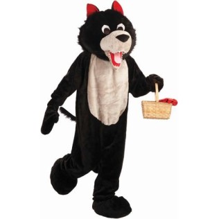 Black Wolf Mascot Costume Free Shipping