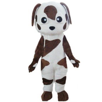 Baby Brown and White St Bernard Dog Mascot Costume