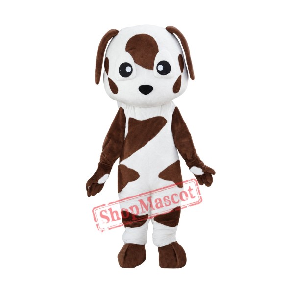 Baby Brown and White St Bernard Dog Mascot Costume