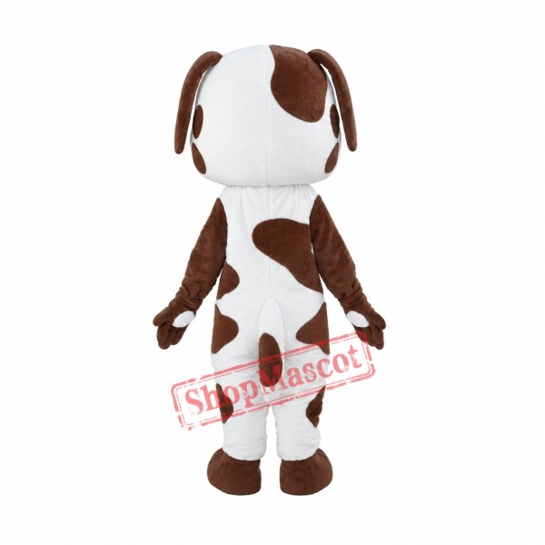 Baby Brown and White St Bernard Dog Mascot Costume Baby Brown and White St Bernard Dog Mascot Costume