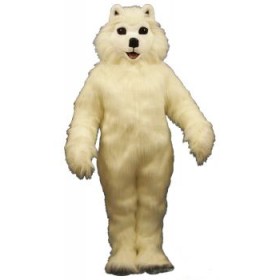 White Dog Mascot Costume