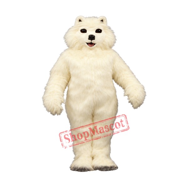 White Dog Mascot Costume