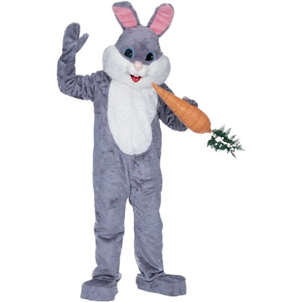Grey Plush Bunny Mascot Costume Free Shipping