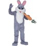 Grey Plush Bunny Mascot Costume Free Shipping