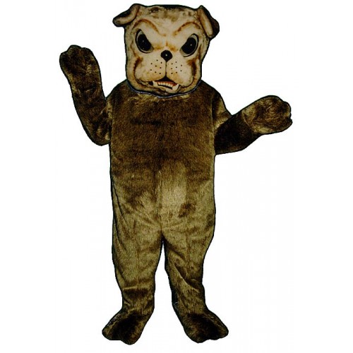 Brown Bulldog Mascot Costume