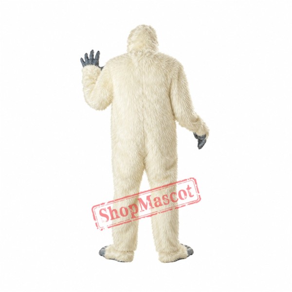 Adult Deluxe Abominable Snowman Scary Mascot Costume Adult Deluxe Abominable Snowman Scary Mascot Costume