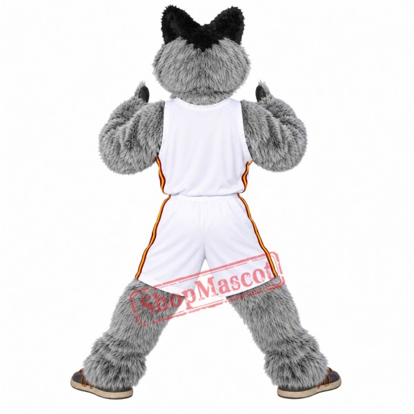 Gey Wolf Sport Football Team Mascot Costumes Free Shipping