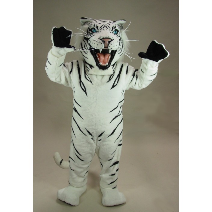 White Albino Tiger Mascot Costume Free Shipping
