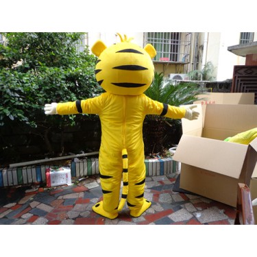 Yellow Cartton Tiger Mascot Costume Free Shipping