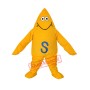 Yellow Starfish Short Plush Adult Mascot Costume Free Shipping