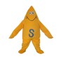 Yellow Starfish Short Plush Adult Mascot Costume Free Shipping