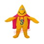 Yellow Starfish Short Plush Adult Mascot Funny Costume Free Shipping