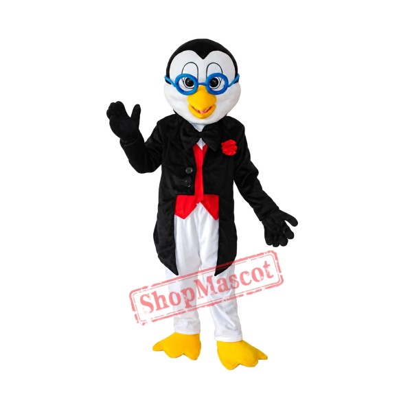 Old Glasses Penguin Mascot Adult Costume Free Shipping