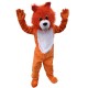 Plush Orange Wolf Mascot Costume