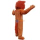 Plush Orange Wolf Mascot Costume