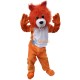 Plush Orange Wolf Mascot Costume